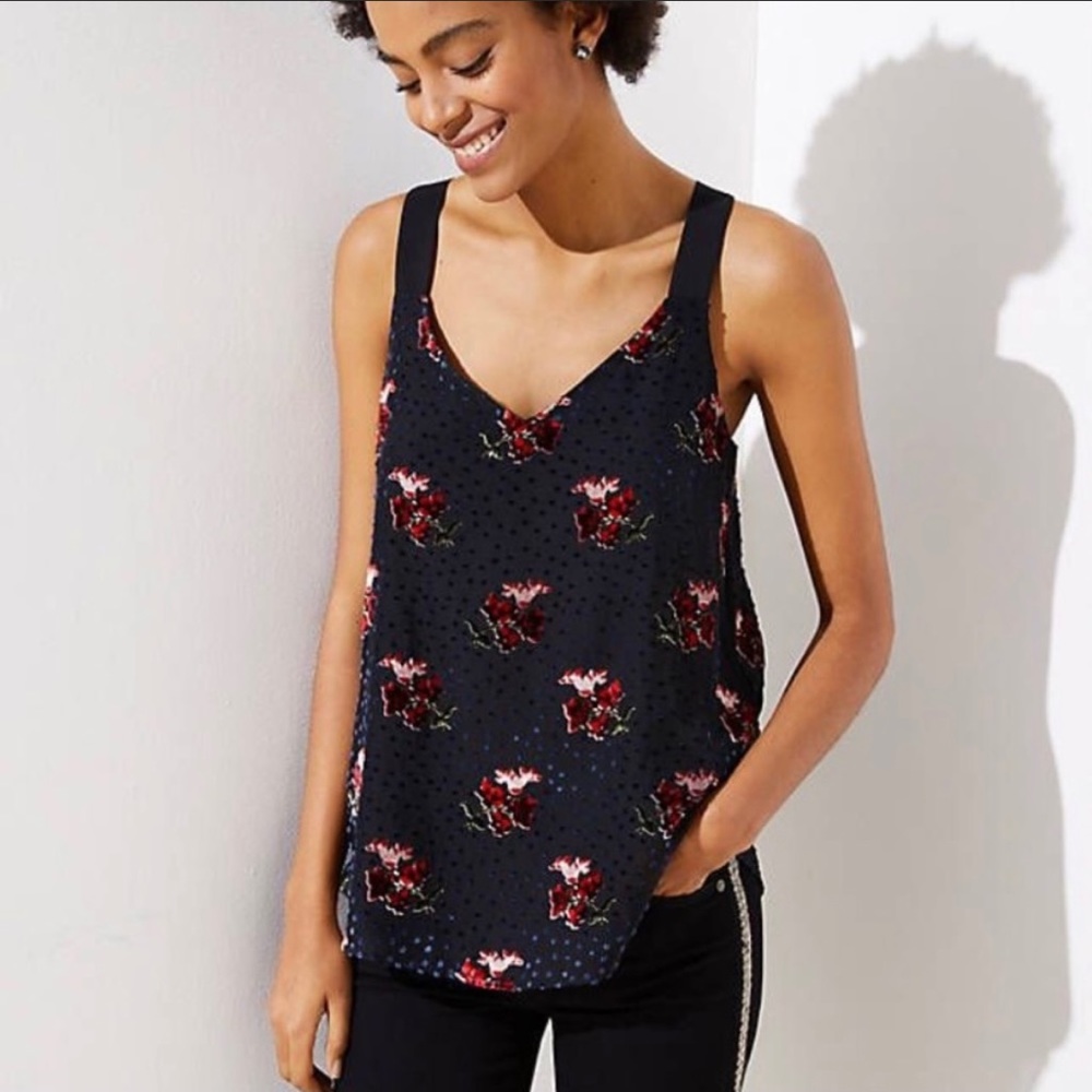 LOFT Velvet Floral Tank